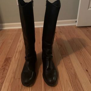 Via Spiga black leather riding boots size 9